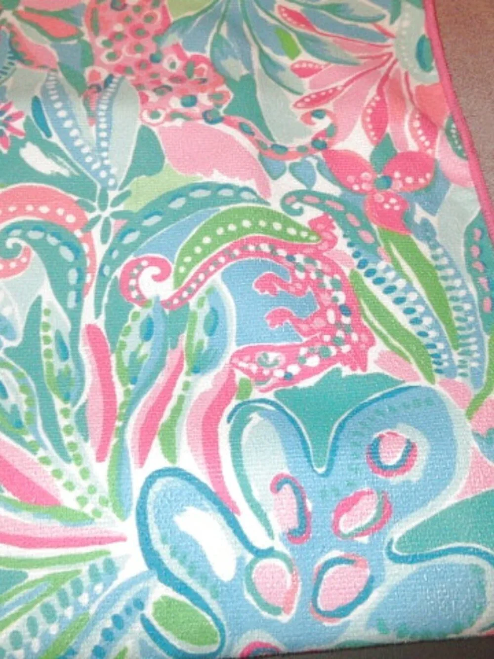 Lilly Pulitzer Jungle Animals Beach Towel Soft Microfiber Floral Lounge Bath NEW